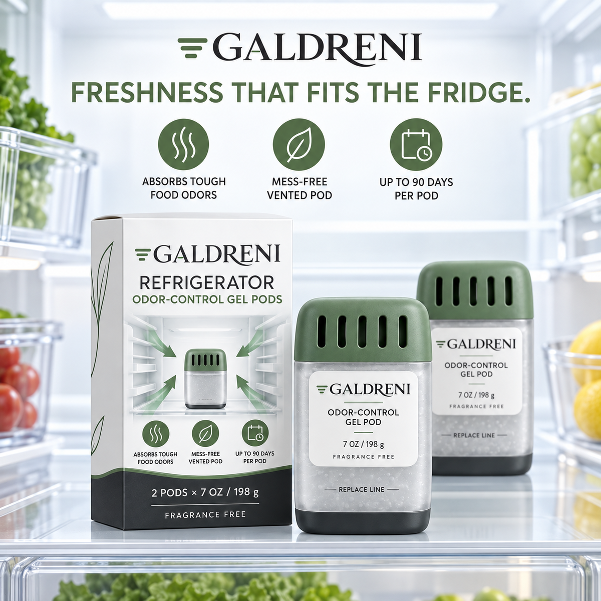 Galdreni Refrigerator Odor-Control Gel Pods