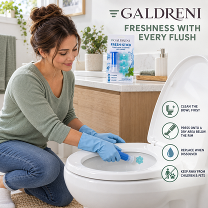Galdreni Fresh-Stick Toilet Bowl Cleaning Gel Stamps Starter Kit