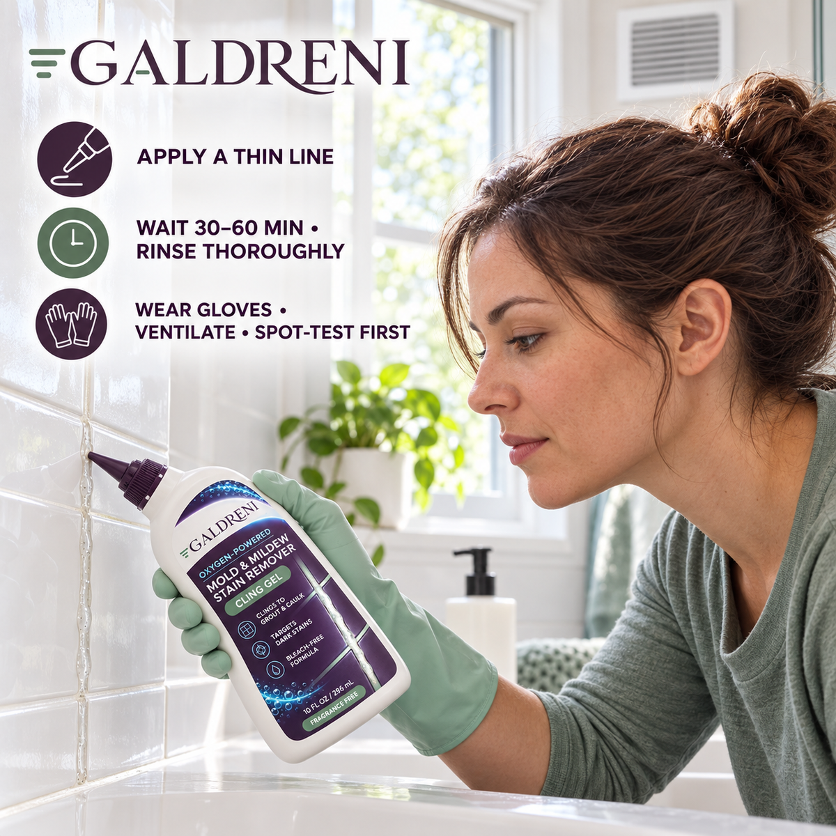 Galdreni Oxygen-Powered Mold & Mildew Stain Remover Cling Gel
