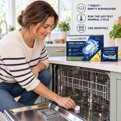 Galdreni Deep-Clean Dishwasher Cleaner & Descaler Tablets