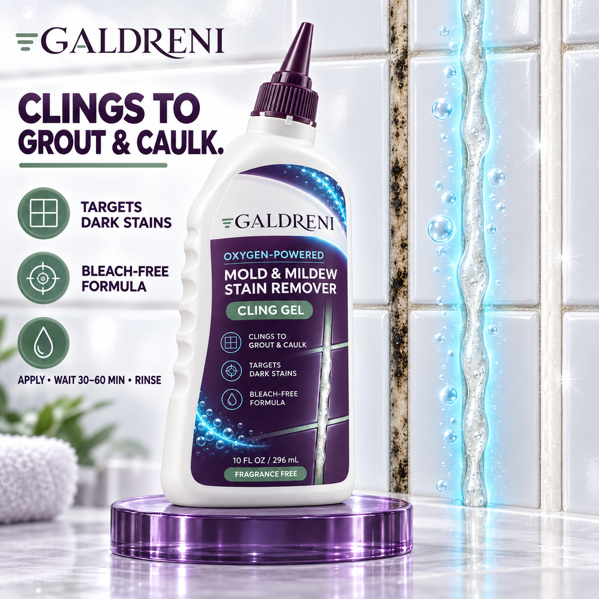 Galdreni Oxygen-Powered Mold & Mildew Stain Remover Cling Gel