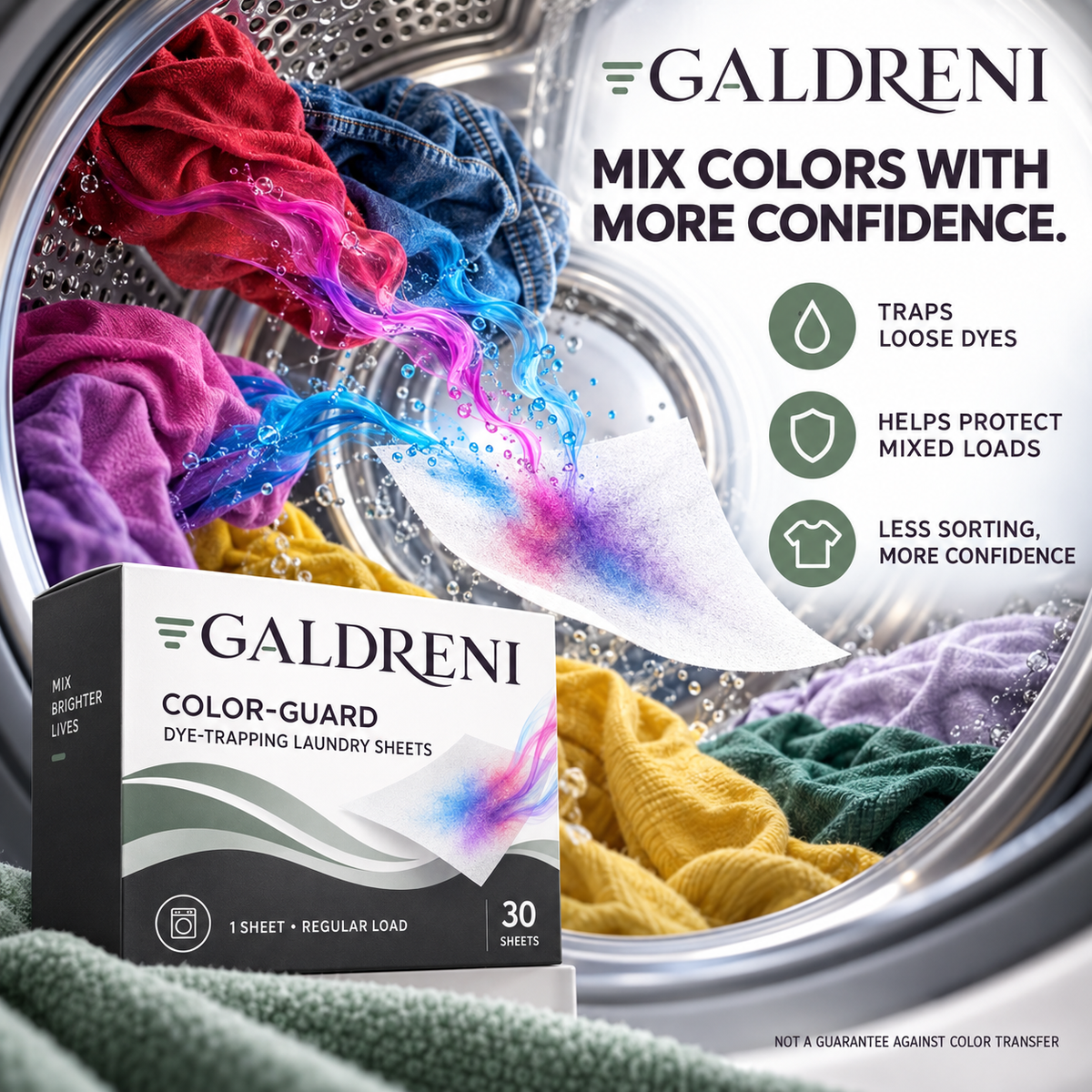 Galdreni Color-Guard Dye-Trapping Laundry Sheets