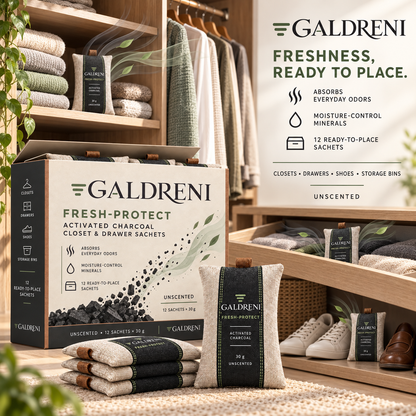 Galdreni Fresh-Protect Activated Charcoal Closet & Drawer Sachets
