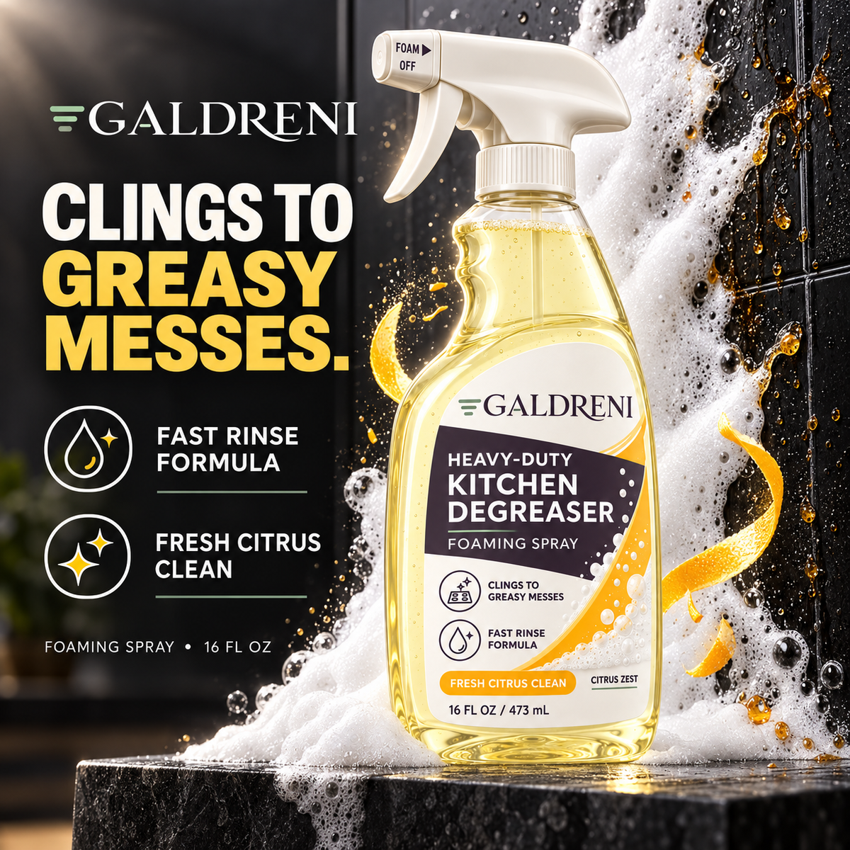 Galdreni Heavy-Duty Kitchen Degreaser Foaming Spray